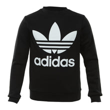 Load image into Gallery viewer, Adidas Fleece Crew Big Kids Style : Dh2705-BLACK/WHITE
